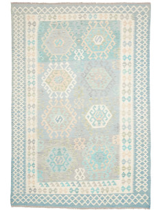 Tappeto Kilim Afghanistan 202x297 Azzurro Cielo