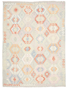 Tappeto Kilim Afghanistan 185x248 Avorio Grigio