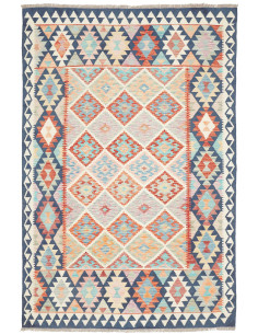 Tappeto Kilim Afghanistan 160x241 Blu Chiaro Ar