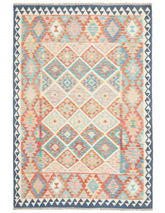 Tappeto Kilim Afghanistan 163x237 Blu Turchese