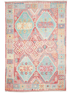 Tappeto Kilim Afghanistan 200x292 Rosso Corallo