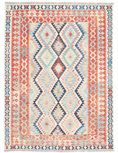 Tappeto Kilim Afghanistan 153x206 Corallo Terra