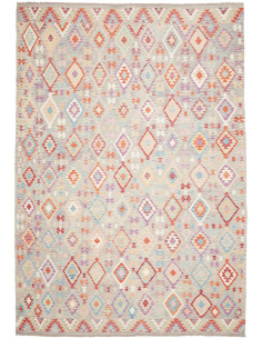Tappeto Kilim Afghanistan 250x362 Grigio-beige