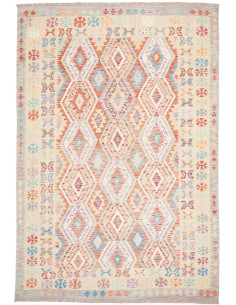 Rug Kilim Afghanistan 204x300 Cream Terracotta
