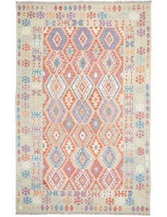 Tappeto Kilim Afghanistan 196x304 Verde Salvia