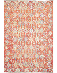 Tappeto Kilim Afghanistan 202x300 Terracotta Bl