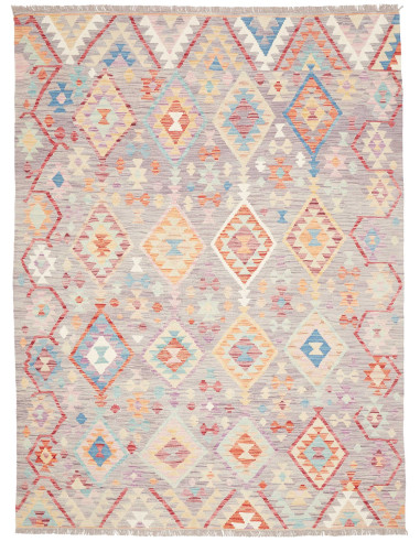 Tappeto Kilim Afghanistan 173x240 Grigio-lavand
