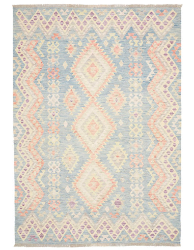 Tappeto Kilim Afghanistan 175x250 Blu Cielo Blu