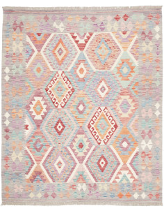 Tappeto Kilim Afghanistan 157x191 Grigio-lilla