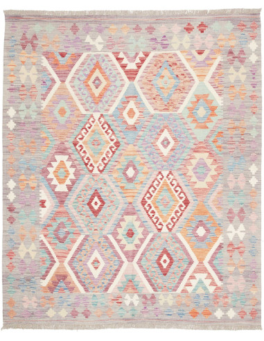 Tappeto Kilim Afghanistan 157x191 Grigio-lilla