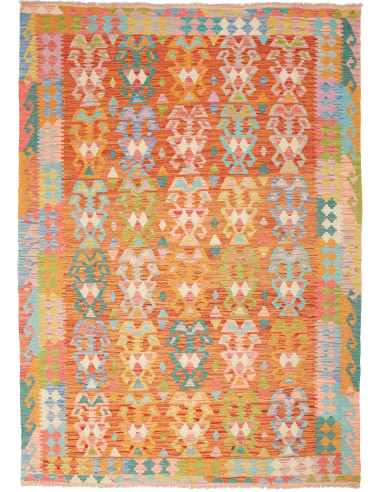 Tappeto Kilim Afghanistan 176x250 Arancio Terra