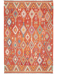Tappeto Kilim Afghanistan 167x246 Rosso-arancio