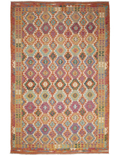 Kilim 198x302 Cm Kilim, Afghanistan, Hand-carded Wool warp: