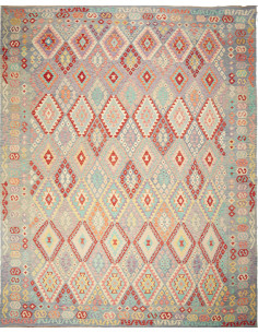 Rug Kilim Afghanistan 368x442 Grey-blue Turquoi