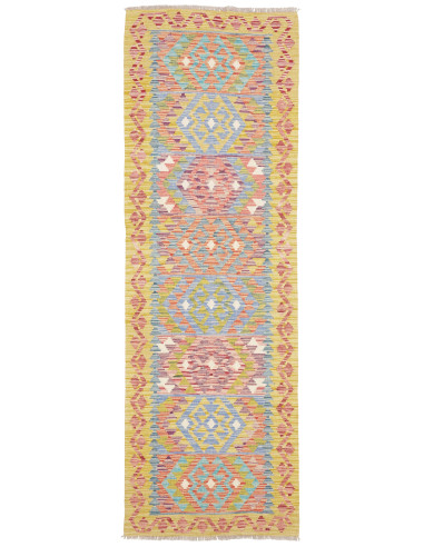 Tappeto Kilim Afghanistan 80x243 Giallo Brillan