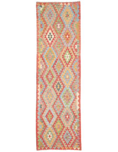 Rug Kilim Afghanistan 84x292 Coral Red Terracot