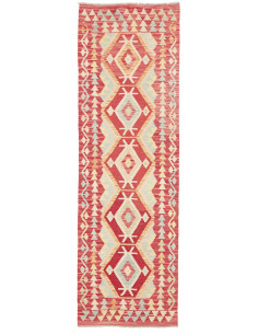 Tappeto Kilim Afghanistan 77x244 Rosso