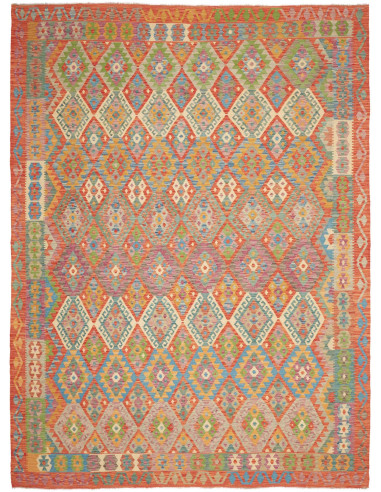 Tappeto Kilim Afghanistan 257x346 Arancione Ros