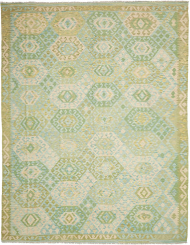 Tappeto Kilim Afghanistan 257x336 Acquamarina V