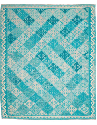 Tappeto Kilim Afghanistan 242x297 Azzurro Turch