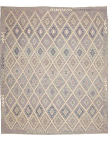 Tappeto Kilim Afghanistan 254x299 Grigio Lavand
