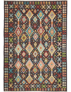 Tappeto Originale Kilim Afghanistan 177x252 Ner
