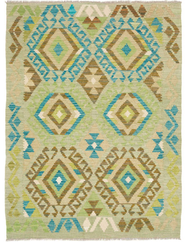Hand Made Rug Kilim Afghanistan 104x140 Aqua Gr