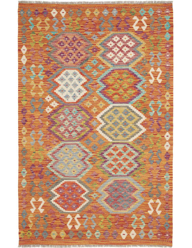 Hand Made Rug Kilim Afghanistan 125x196 Orange
