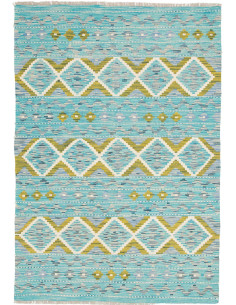 Hand Made Rug Kilim Afghanistan 123x176 Aqua Bl