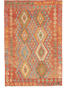 Hand Made Rug Kilim Afghanistan 125x184 Red Ora
