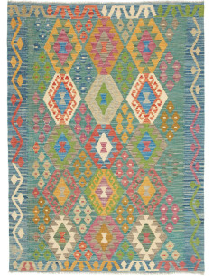 Hand Made Rug Kilim Afghanistan 127x173 Blue Gr
