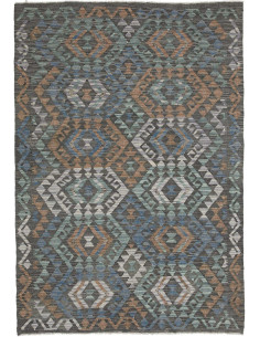 Tappeto Originale Kilim Afghanistan 128x185 Gri