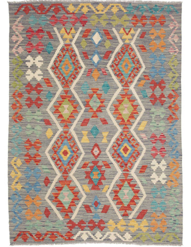 Hand Made Rug Kilim Afghanistan 126x182 Grey Mu