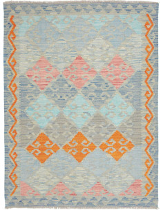 Tappeto Originale Kilim Afghanistan 129x176 Blu
