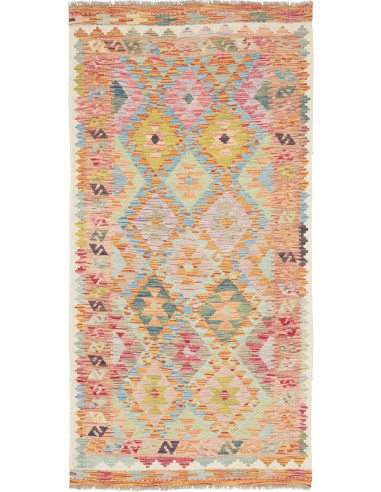 Hand Made Rug Kilim Afghanistan 98x196 Orange B