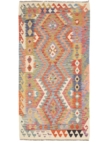Hand Made Rug Kilim Afghanistan 103x198 Coral O