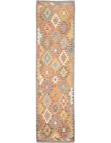 Hand Made Rug Kilim Afghanistan 82x299 Light Ye