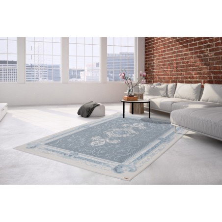 tappeto moderno Pierre Cardin Hommage Exclusive 110 avorio/blu