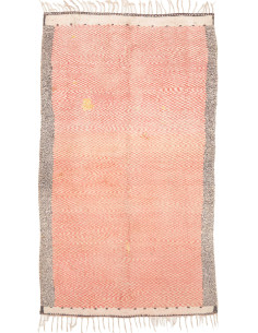 Rug 150x250 Salmon Pink Charcoal Grey Cream Whi