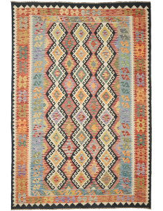 Kilim 204x302 Cm Kilim, Afghanistan, Lana Cardata A Mano