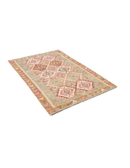 Kilim 120x186 Cm Kilim Afghanistan Lana Cardata A Mano Trama