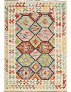 Kilim 129x181 Cm Kilim, Afghanistan, Lana Cardata A Mano,