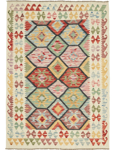 Kilim 129x181 Cm Kilim, Afghanistan, Hand-carded Wool,