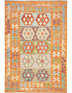 Kilim 124x183 Cm Kilim, Afghanistan, Hand-carded Wool, 0.3