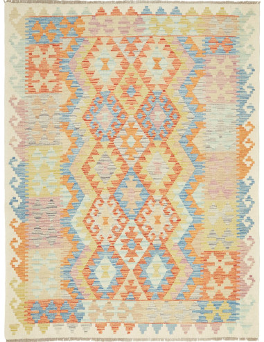 Kilim 128x173 Cm Kilim, Afghanistan, Lana Cardata A Mano,