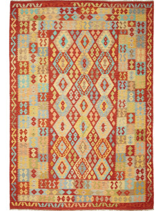 Kilim 213x303 Cm Kilim Afghan, Hand-carded Wool warp:
