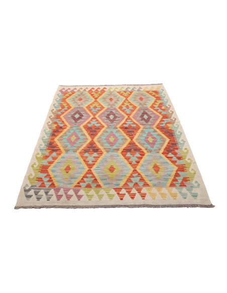 Kilim 127x173 Cm Kilim, Afghanistan, Lana Cardata A Mano,