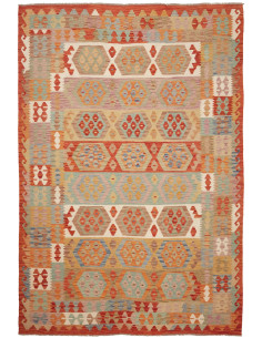 Kilim 199x294 Cm Kilim, Afghanistan, Hand-carded Wool warp: