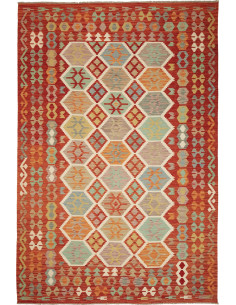 Kilim 201x297 Cm Kilim, Afghanistan, Hand-carded Wool warp: