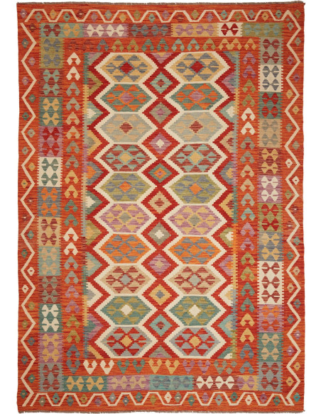 Kilim 201x288 Cm Kilim Afghanistan, Hand-carded Wool,